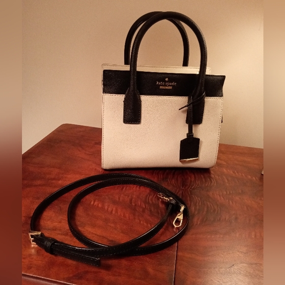 kate spade Handbags - EUC Kate Spade Cameron Street Mini Candace Satchel/Crossbody In Black And Cream